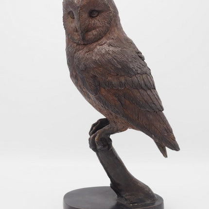 Bronzen beeld Uil op tak 43x13x16cm - Doika - Bronzen beeld - Doika - 5410807014288 - BS1428B