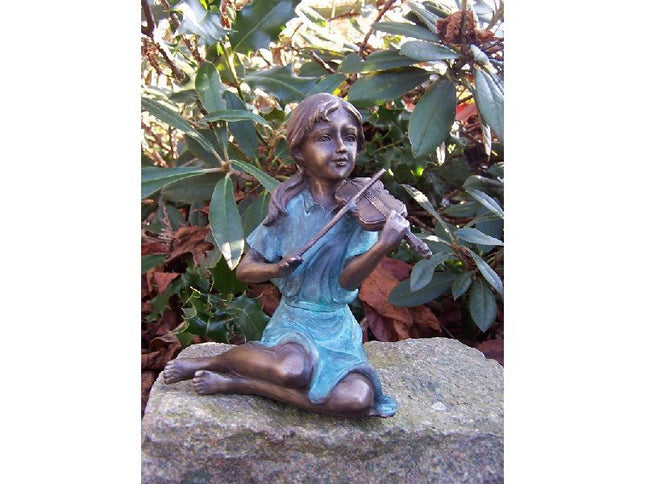 Bronzen beeld Vioolspeelster 15x9x12cm - Doika - Bronzen beeld - Doika - 5410807015001 - AN1500BRW-V
