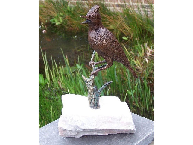 Bronzen beeld Vogel op tak 25x15x18cm - Doika - Bronzen beeld - Doika - 5410807004012 - GA0401BR-B