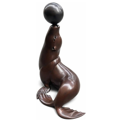 Bronzen Beeld Zeeleeuw Met Bal 40x22x40 cm - Doika - Bronzen beeld - Thermobrass - 5410807915387 - BS1538B