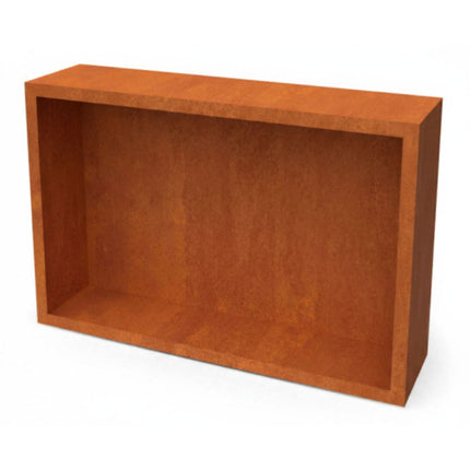 Cortenstalen houtopslag met achterwand 150x38,5x100 cm - Doika - Houtopslag - Geroba -  - EguraAWC8