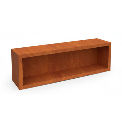 Cortenstalen houtopslag met achterwand 150x38,5x50 cm - Doika - Houtopslag - Geroba -  - EguraAWC7