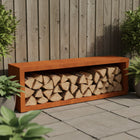 Cortenstalen houtopslag met achterwand 150x38,5x50 cm - Doika - Houtopslag - Geroba -  - EguraAWC7