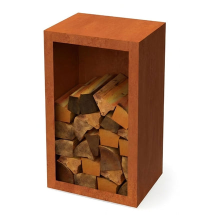 Cortenstalen houtopslag met achterwand 50x30x85 cm - Doika - Houtopslag - Geroba -  - EguraAWC11
