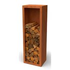 Cortenstalen houtopslag met achterwand 50x38,5x150 cm - Doika - Houtopslag - Geroba -  - EguraAWC1