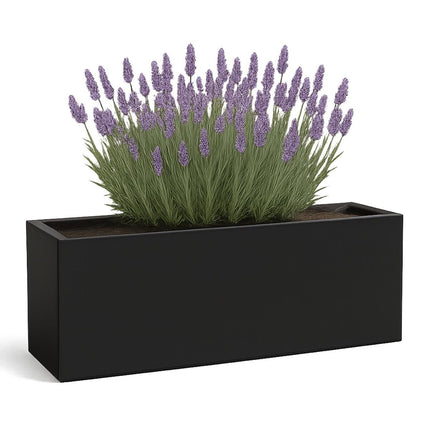 GARDRA Polyester plantenbak 120x40x50 cm - Gitzwart (RAL 9005) - Doika - Plantenbak - GARDRA -  - DOIKA-BP-37-RAL-9005