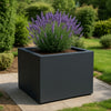 GARDRA Polyester plantenbak 140x140x100 cm - Zwartgrijs (RAL 7021) - Doika - Plantenbak - GARDRA -  - DOIKA-AP-11-RAL-7021