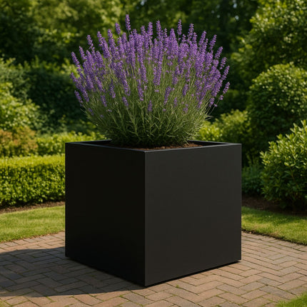 GARDRA Polyester plantenbak 140x140x140 cm - Gitzwart (RAL 9005) - Doika - Plantenbak - GARDRA -  - DOIKA-AP-10-RAL-9005