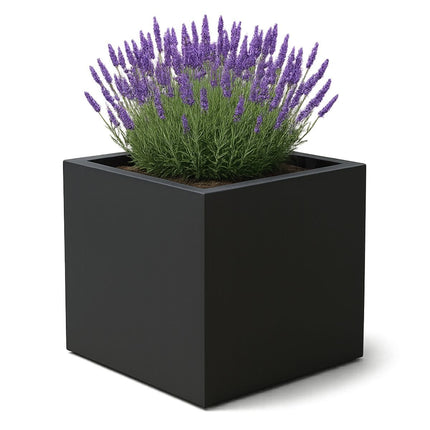 GARDRA Polyester plantenbak 140x140x140 cm - Zwartgrijs (RAL 7021) - Doika - Plantenbak - GARDRA -  - DOIKA-AP-10-RAL-7021