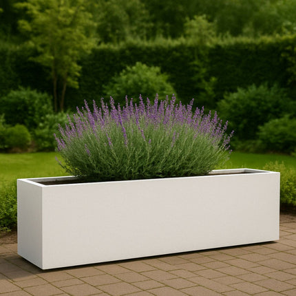 GARDRA Polyester plantenbak 150x50x40 cm - Zuiver Wit (RAL 9010) - Doika - Plantenbak - GARDRA -  - DOIKA-BP-2.1-RAL-9010