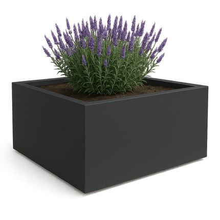 GARDRA Polyester plantenbak 160x160x80 cm - Zwartgrijs (RAL 7021) - Doika - Plantenbak - GARDRA -  - DOIKA-AP-16-RAL-7021