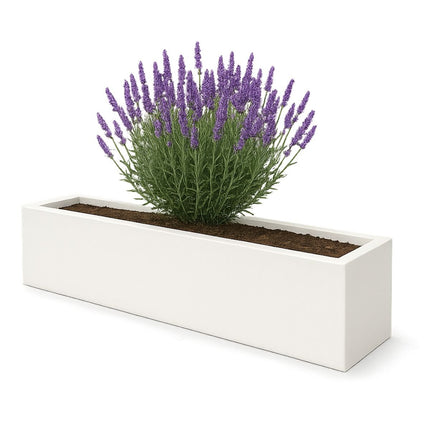 GARDRA Polyester plantenbak 200x30x20 cm - Zuiver Wit (RAL 9010) - Doika - Plantenbak - GARDRA -  - DOIKA-BP-10.1-RAL-9010