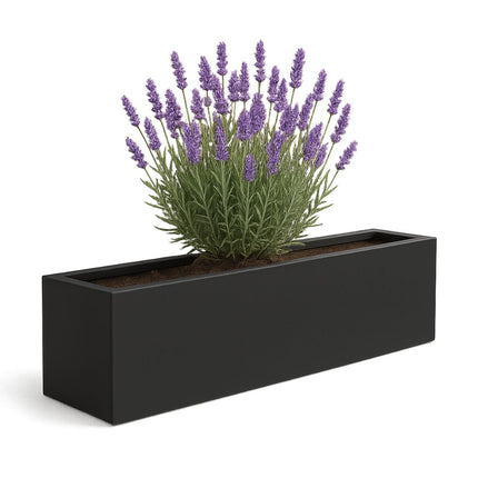 GARDRA Polyester plantenbak 208x30x20 cm - Gitzwart (RAL 9005) - Doika - Plantenbak - GARDRA -  - DOIKA-BP-10-RAL-9005