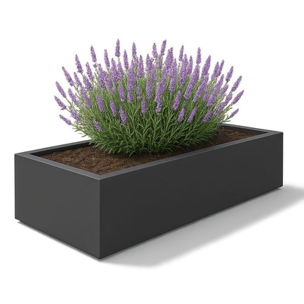 GARDRA Polyester plantenbak 223x100x32 cm - Zwartgrijs (RAL 7021) - Doika - Plantenbak - GARDRA -  - DOIKA-BP-13-RAL-7021