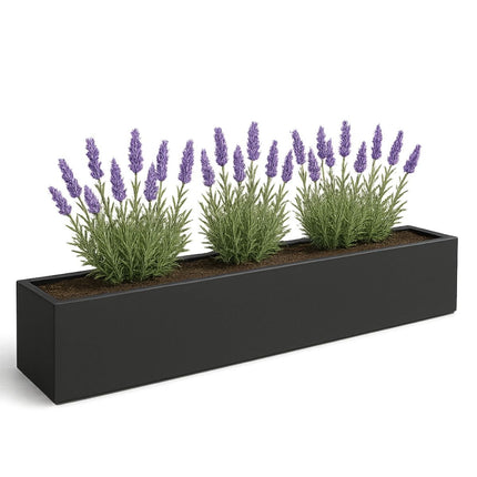 GARDRA Polyester plantenbak 230x50x40 cm - Gitzwart (RAL 9005) - Doika - Plantenbak - GARDRA -  - DOIKA-BP-04-RAL-9005