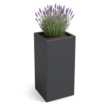 GARDRA Polyester plantenbak 50x50x120 cm - Zwartgrijs (RAL 7021) - Doika - Plantenbak - GARDRA -  - DOIKA-CP-0-RAL-7021