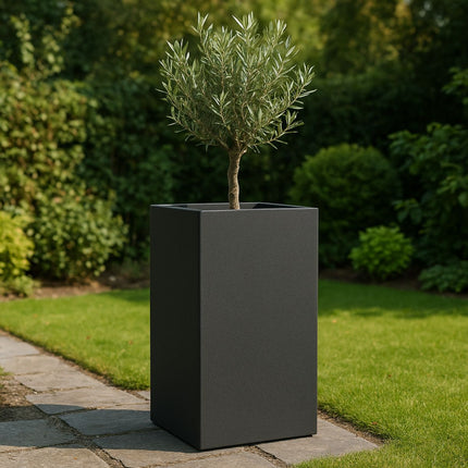 GARDRA Polyester plantenbak 50x50x120 cm - Zwartgrijs (RAL 7021) - Doika - Plantenbak - GARDRA -  - DOIKA-CP-0-RAL-7021
