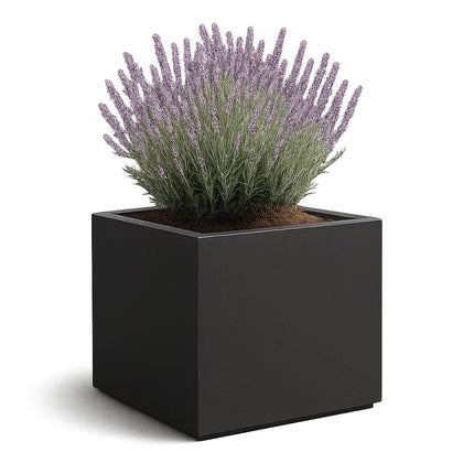 GARDRA Polyester plantenbak 80x80x60 cm - Zwartgrijs (RAL 7021) - Doika - Plantenbak - GARDRA -  - DOIKA-AP-05.1-RAL-7021