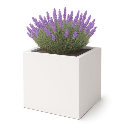 GARDRA Polyester plantenbak 80x80x80 cm - Zuiver Wit (RAL 9010) - Doika - Plantenbak - GARDRA -  - DOIKA-AP-05-RAL-9010