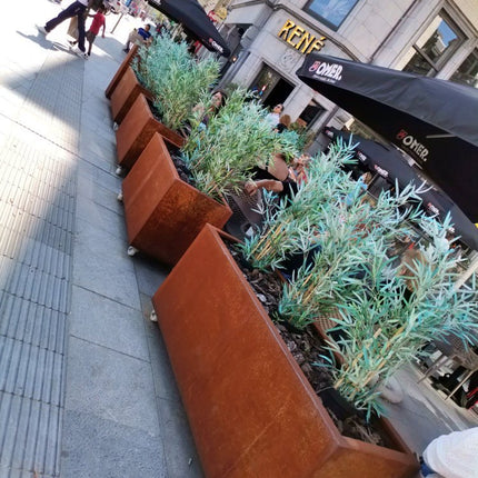 Geroba Artesa cortenstalen plantenbak rechthoek zonder bodem 200x50x60cm 59kg - Doika - Plantenbak - Geroba - ArtesaZB17