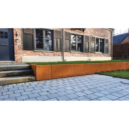 Geroba Keerwand Fronta Cortenstaal binnenhoek 100x100x35 cm - Doika - Keerwand - Geroba -  - RETACCA2