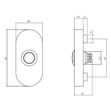 Intersteel Basis voordeurset veiligheidsbeslag SKG*** rond rvs zwart met kerntrekbeveiliging - Doika - Voordeurbeslag set - Intersteel - 8714186540114 - 23,405,730