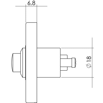 Intersteel Deurbel rond verdekt messing gelakt - Doika - Deurbellen - Intersteel - 8714186091333 - 13,399,027