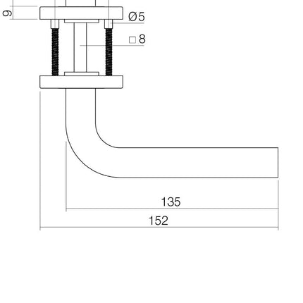 Intersteel Deurbeslag set loopslot wit + deurkruk Recht rvs - Doika - Deurbeslag sets - Intersteel - 8714186527603 - 35,210,000