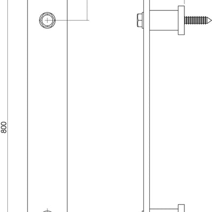 Intersteel Deurgreep 800 x 40 mm mat zwart - Doika - Schuifdeursystemen - Intersteel - 8714186443484 - 23,450,112