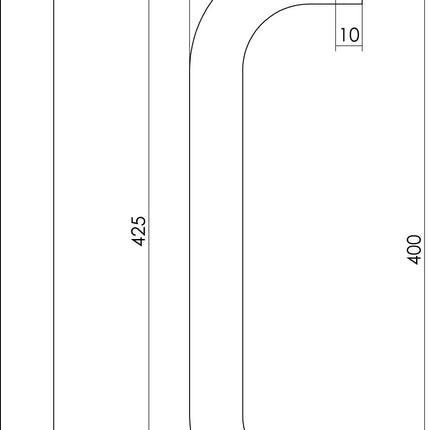 Intersteel Deurgreep U - vorm ø 25 mm - 425 mm rvs geborsteld - Doika - Deurgrepen - Intersteel - 8714186334553 - 35,433,331