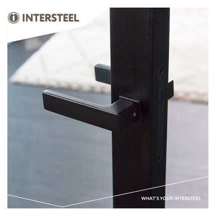 Intersteel Deurkruk Amsterdam met minimalistische rozet - Doika - Deurkrukken op rozet - Intersteel - 8714186518793 - 23,092,202