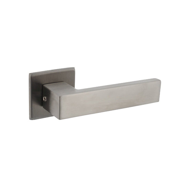 Intersteel Deurkruk Amsterdam op vierkante rozet 50x50x5 mm rvs geborsteld - Doika - Deurkrukken op rozet - Intersteel - 8714186571989 - 35,092,302