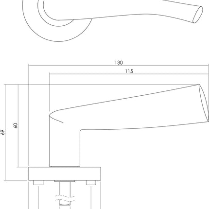 Intersteel Deurkruk Giussy op rozet chroom - Doika - Deurkrukken op rozet - Intersteel - 8714186144039 - 16,168,702