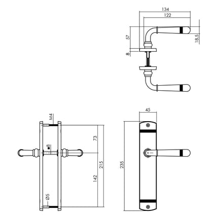 Intersteel Deurkruk Helena op schild blind oud grijs - Doika - Deurkrukken op schild - Intersteel - 8714186341520 - 21,170,511