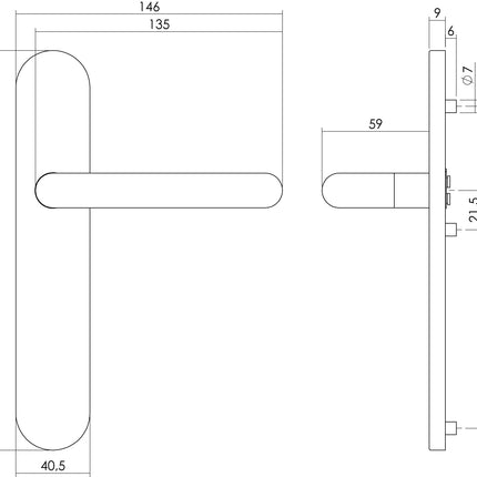 Intersteel Deurkruk Rond op op schild blind rvs geborsteld - Doika - Deurkrukken op schild - Intersteel - 8714186171936 - 35,129,511