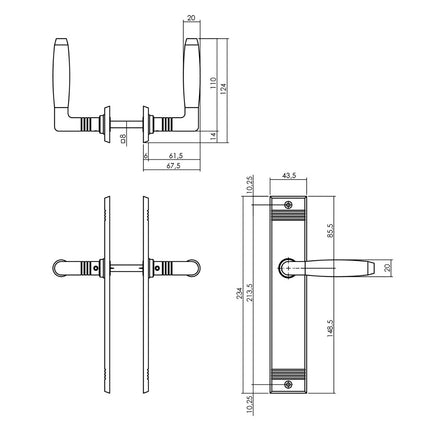 Intersteel Deurkruk Ton Basic met schild blind nikkel - Doika - Deurkrukken op schild - Intersteel - 8714186489468 - 18,023,811