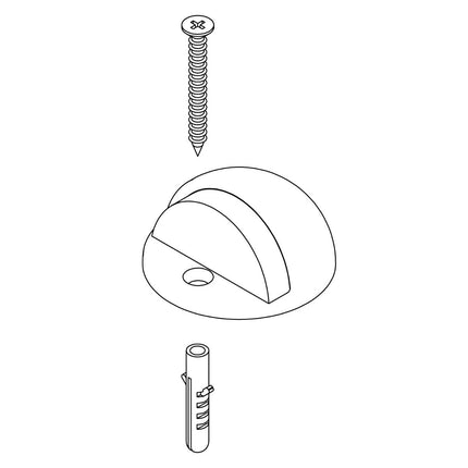 Intersteel Deurstop bolrond chroom - Doika - Deurstoppers - Intersteel - 8714186023655 - 16,442,020