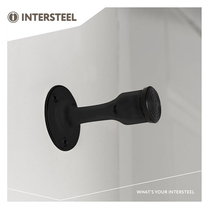 Intersteel Deurstop recht model mat zwart - Doika - Deurstoppers - Intersteel - 8714186088913 - 23,442,040