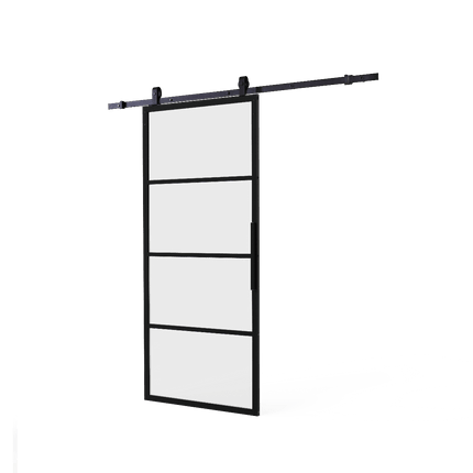 Intersteel DIY - schuifdeur Cubo zwart incl. matglas 2150x980x28mm + zwart ophangsysteem Basic Top - Doika - DIY - schuifdeuren - Intersteel - 8714186539057 - 23,491,503