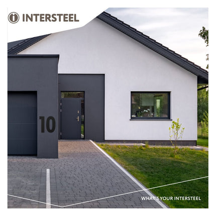 Intersteel Huisnummer 1 XXL hoogte 50 cm rvs/mat zwart - Doika - Huisnummer - Intersteel - 8714186503386 - 23,402,121