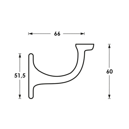 Intersteel Leuninghouder vlak zadel chroom - Doika - Leuninghouders - Intersteel - 8714186023631 - 16,724,540