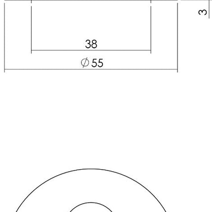 Intersteel Magneet rozet rond met profielcilindergat rvs geborsteld - Doika - Rozetten - Intersteel - 8714186444467 - 35,342,317