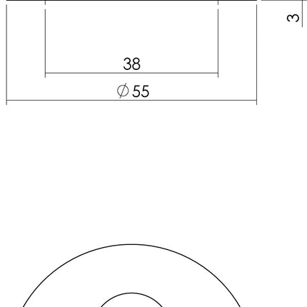 Intersteel Magneet rozet rond met toilet - /badkamersluiting rvs geborsteld - Doika - Rozetten - Intersteel - 8714186444474 - 35,342,360