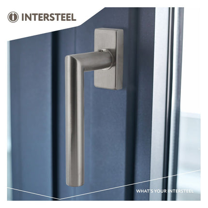 Intersteel Raamkruk Jura op rechthoekige rozet rvs - Doika - Raamkrukken - Intersteel - 8714186562291 - 35,615,615