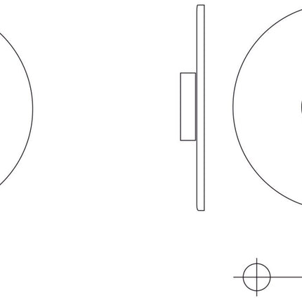 Intersteel Rozet rond plat 50 mm toilet - /badkamersluiting zonder venster met 8 mm stift rvs geborsteld - Doika - Rozetten - Intersteel - 8714186060506 - 35,340,999