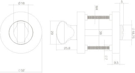 Intersteel Rozet toilet - /badkamersluiting rond chroom/nikkel mat - Doika - Rozetten - Intersteel - 8714186176856 - 16,347,660