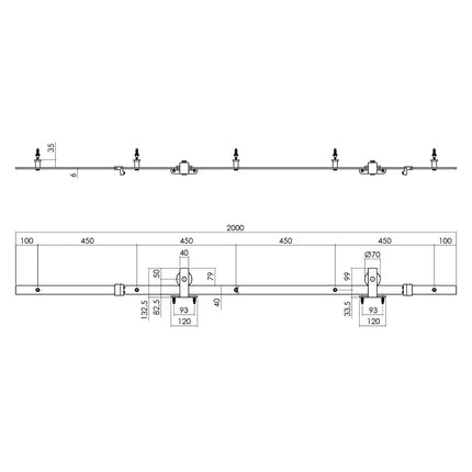 Intersteel Schuifdeursysteem Basic Top mat zwart - Doika - Schuifdeursystemen - Intersteel - 8714186447949 - 23,450,100