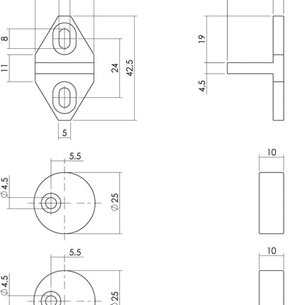 Intersteel Schuifdeursysteem geleider afstand houders mat zwart - Doika - Schuifdeursystemen - Intersteel - 8714186433324 - 23,450,106