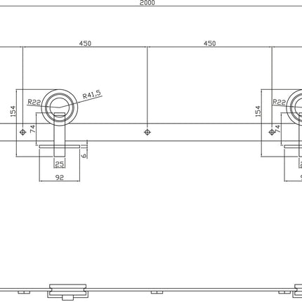 Intersteel Schuifdeursysteem Modern Top rvs geborsteld - Doika - Schuifdeursystemen - Intersteel - 8714186448014 - 35,450,122