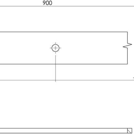 Intersteel Schuifdeursysteem – tussenrail 90 cm mat zwart - Doika - Schuifdeursystemen - Intersteel - 8714186450987 - 23,450,114